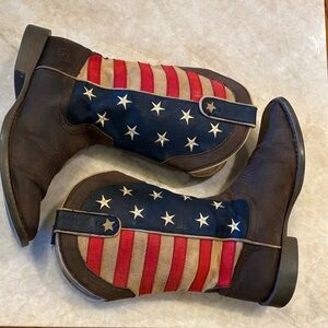 Roper Unisex Women 8/ Big Kids' 6 Roper Patriotic Boots Stars Stripes
